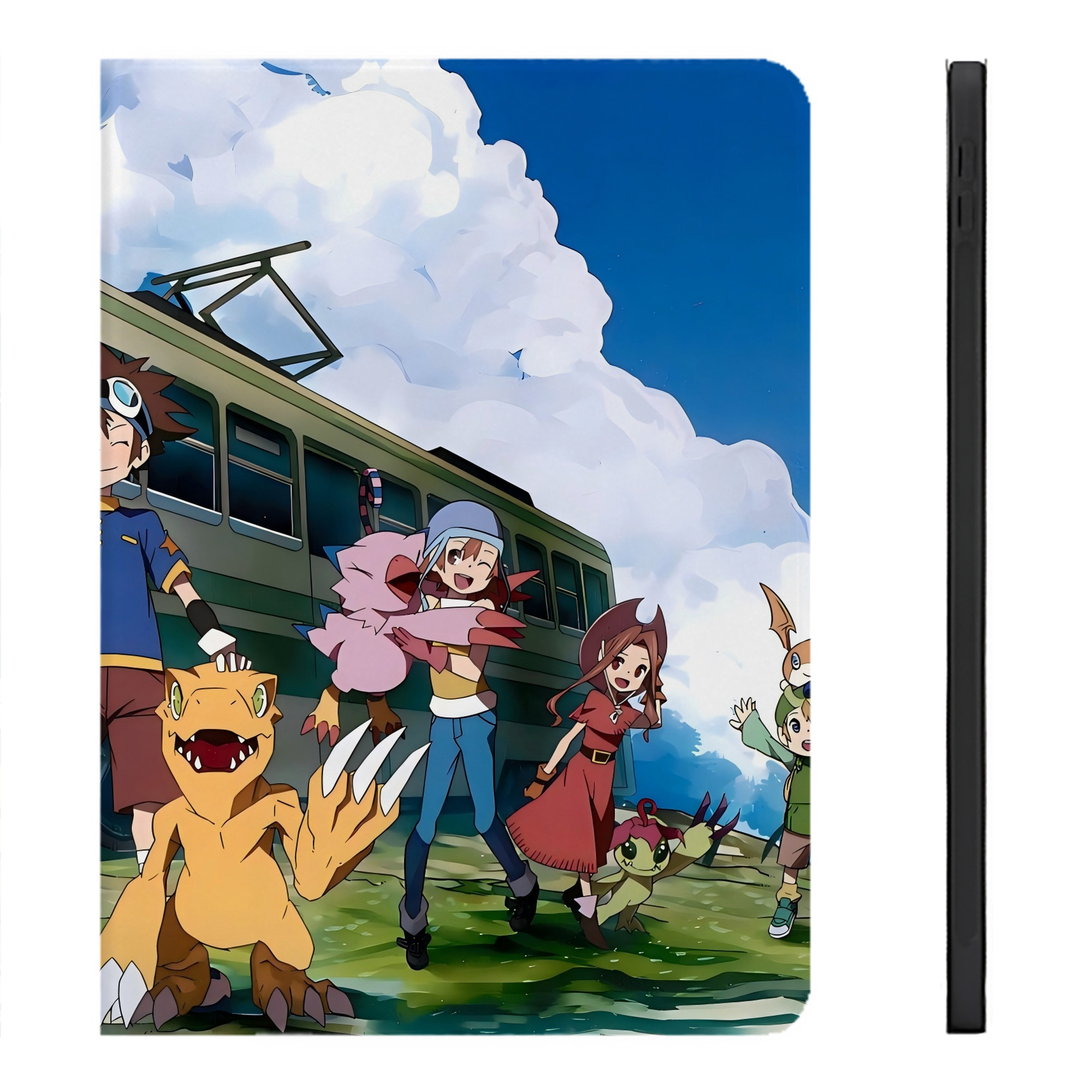 （画像用） Digimon デジタルモンスター/デジモン IPadケース ペンホルダー付き ブックスタイルデザイン